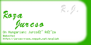 roza jurcso business card